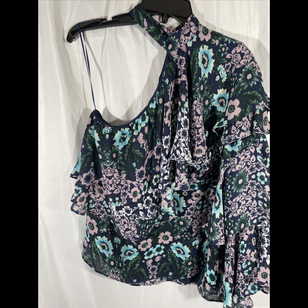 NEW Parker [ Medium ] One Shoulder Ruffle‎ Choker Top in Lilac Eden - Picture 6 of 11